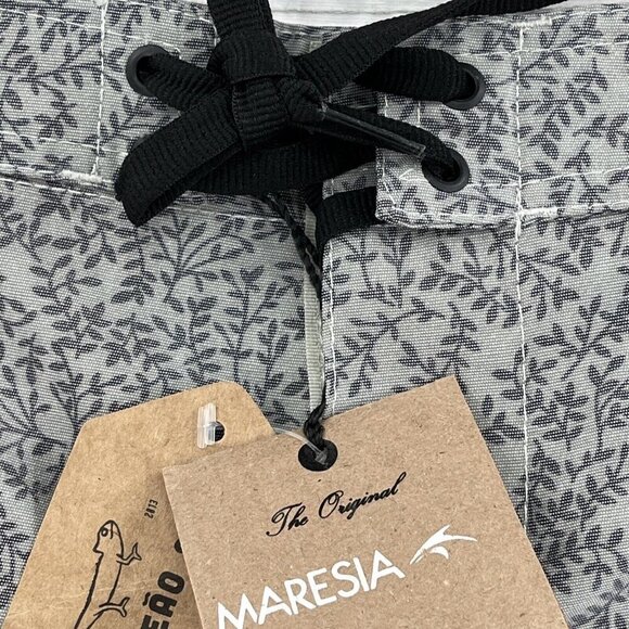 Maresia Men's Bermuda Board Shorts Gray Floral Stripe Size 48 US size 38 Casual - Picture 5 of 8